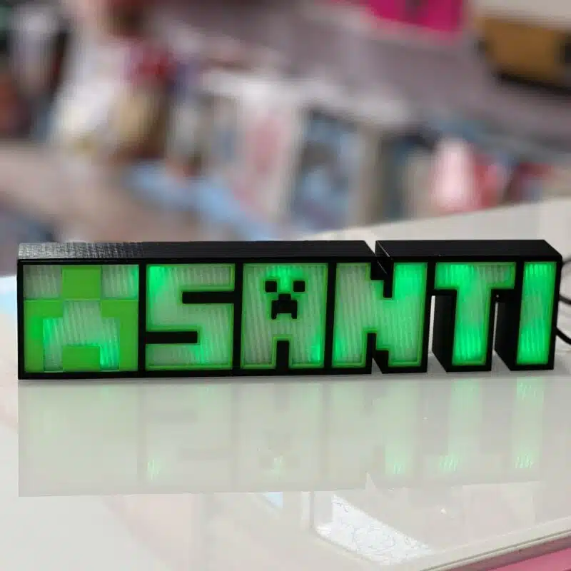 candeeiro nome led minecraft