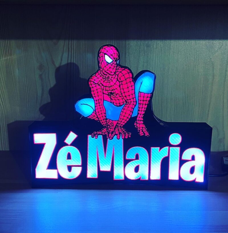 Candeeiro LED 3D Personalizado Spiderman