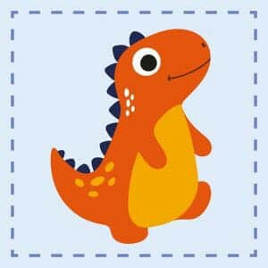 toalha rosto dinossauro