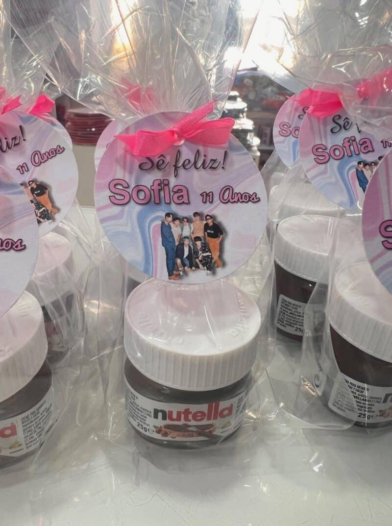 12 Sacos Brinde Personalizados com Nutella