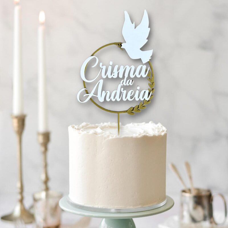 Topo de Bolo Crisma Personalizado