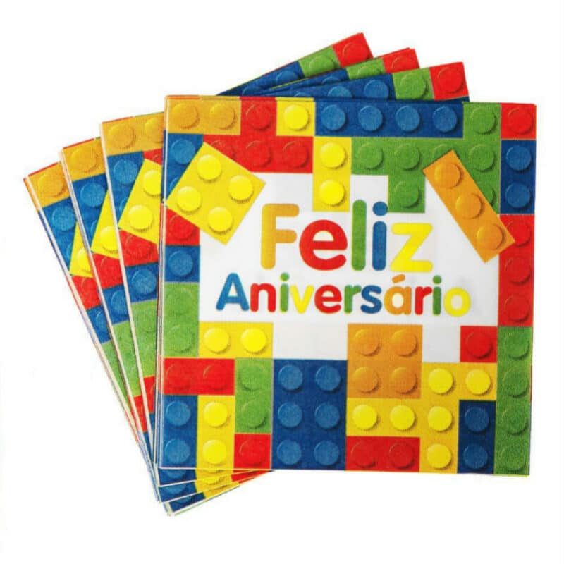 guardanapos lego aniversário