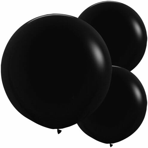 2 balões preto 45 cm