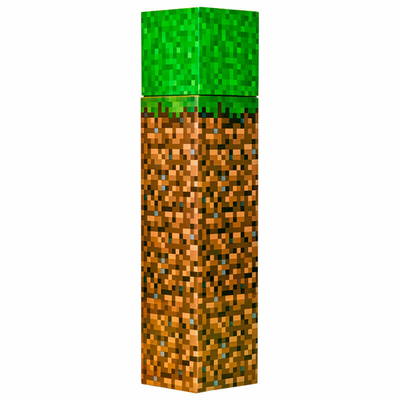 garrafa quadrada minecraft pixel 650 ml