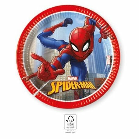 8 Pratos Homem Aranha Ultimate 20 cm