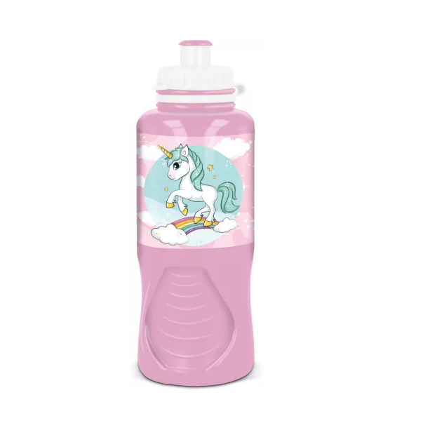 Garrafa Plástico Desportiva Unicórnio 400 ml