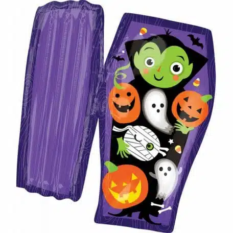 halloween balao foil caixao