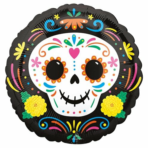 halloween balao foil caveira dia dos mortos