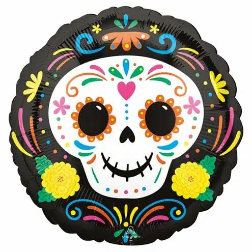 halloween balao foil caveira dia dos mortos