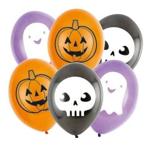 halloween 6 balões latex mix 30cm