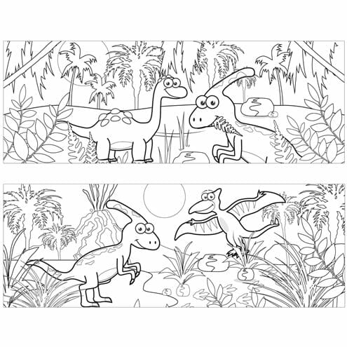 caneca plástico Dinossauros para colorir