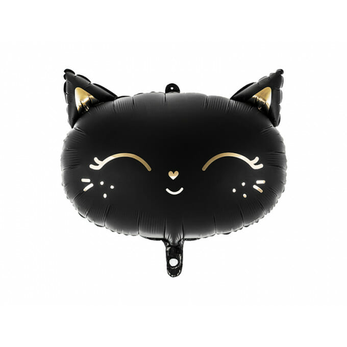 halloween gato balao preto