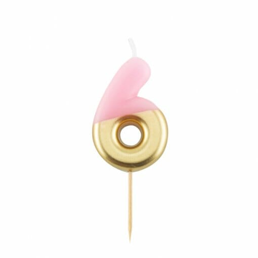 vela rosa e dourado n. 6