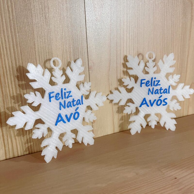 Bola Natal Personalizada Floco de Neve