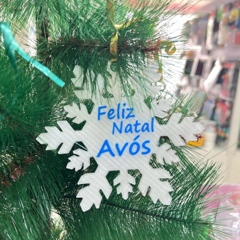 Bola Natal Personalizada Floco de Neve