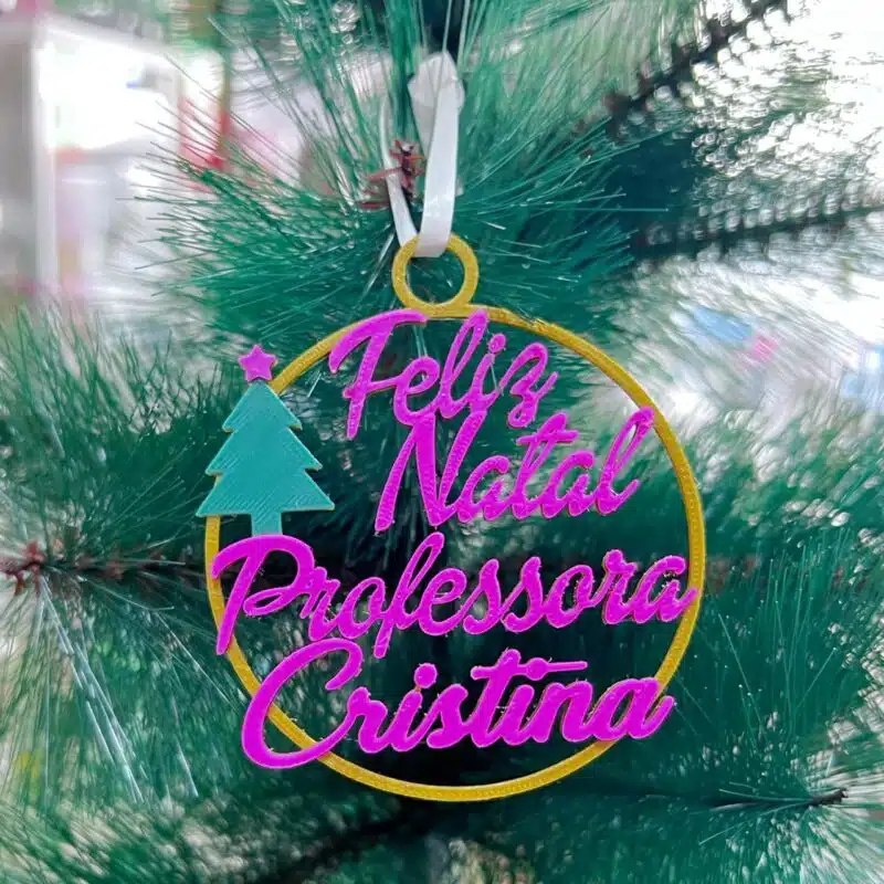 Bola Natal Personalizada com Nome Professor