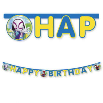 Faixa Happy Birthday do Spidey 200 cm