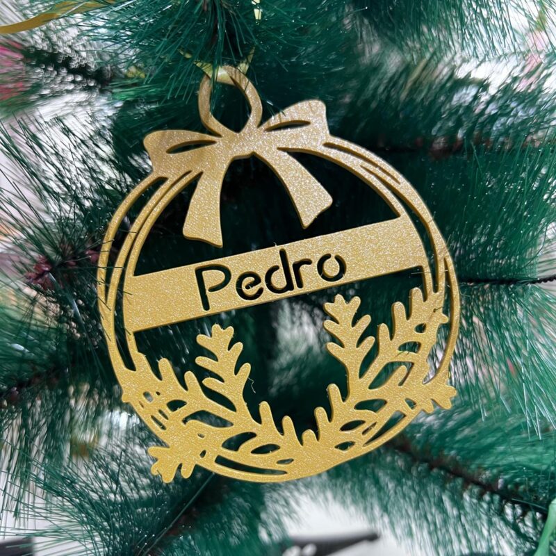 Bola Natal Personalizada Azevinho