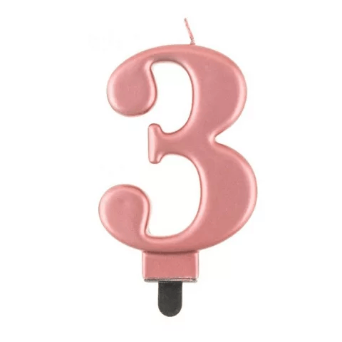 Vela nº 3 Rose Gold 8 cm