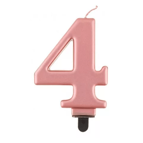 Vela nº 4 Rose Gold 8 cm