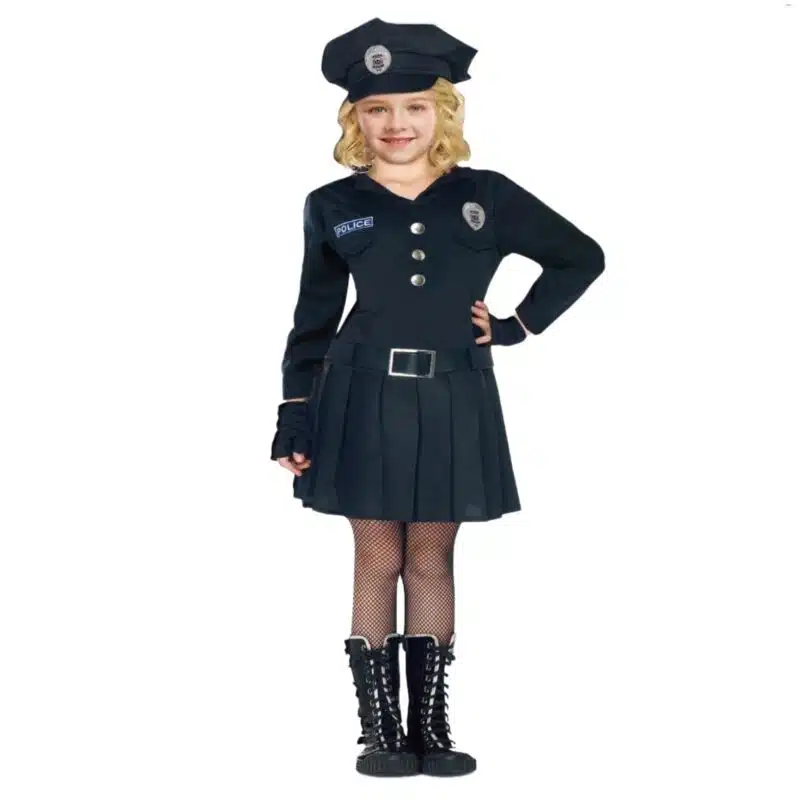 Fato Disfarce Criança Menina Polícia 7 a 9 Anos