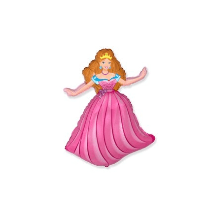 Mini Balão Foil Princesa Rosa