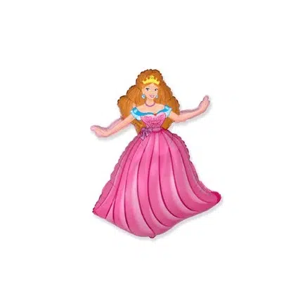 Mini Balão Foil Princesa Rosa