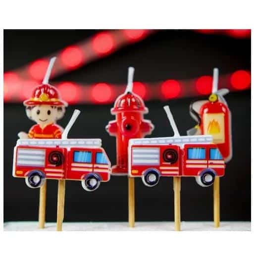 5 Velas Aniversário Bombeiros