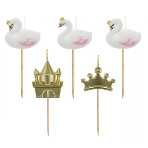 5 Velas de Aniversário Princesa Cisne