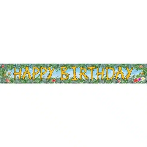 3 Banners Happy Birthday Aventura Dinossauros