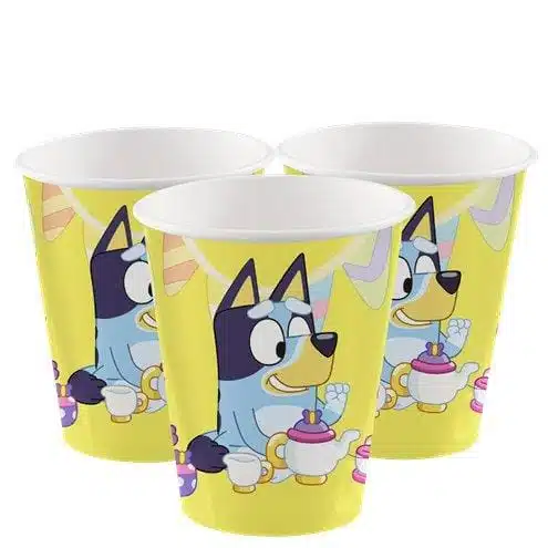 8 Copos Papel Bluey e Bingo 227 ml
