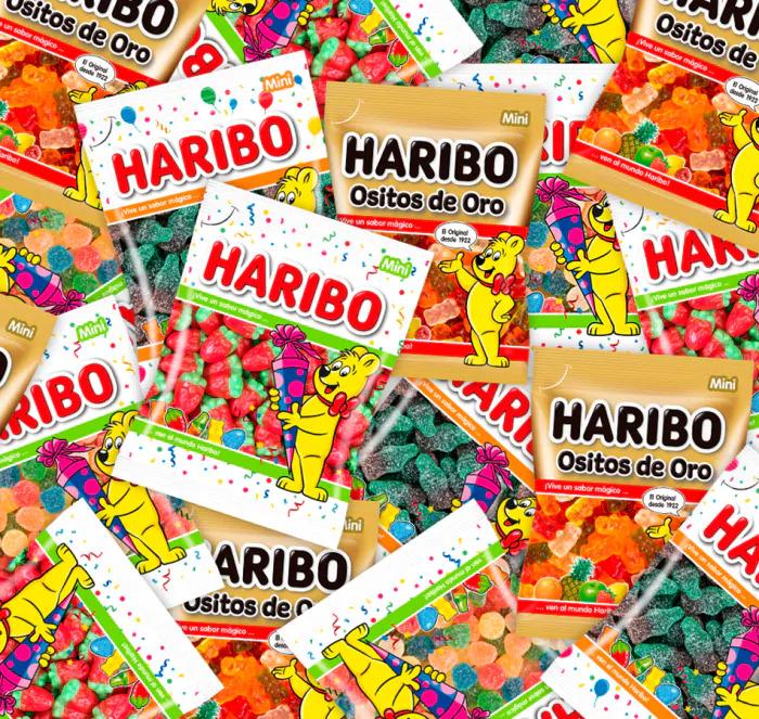 18 Mini Pacotes de Gomas Party Mix Haribo