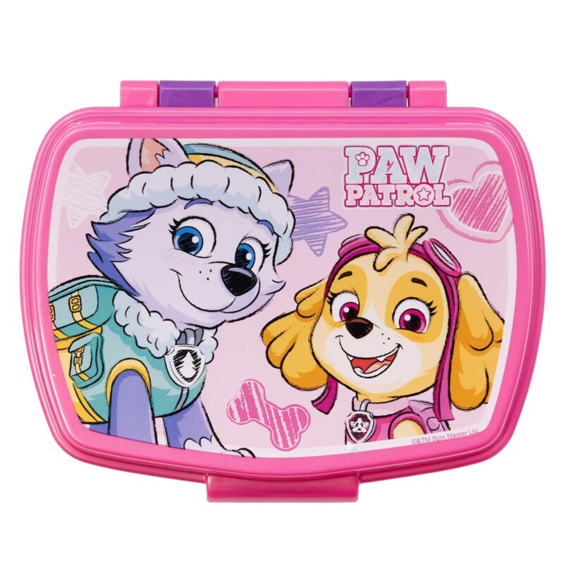 Lancheira Plástico Patrulha Pata Rosa Skye