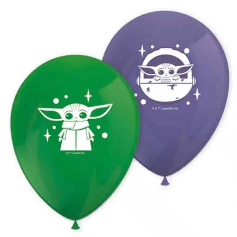 8 Balões Grogu Star Wars Mandalorian