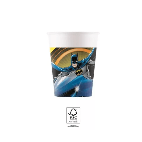 8 Copos de Papel Festa Batman 200 ml