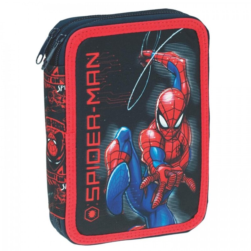 Estojo Escolar Duplo do Homem Aranha Marvel