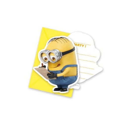 6 Convites Aniversário dos Minions