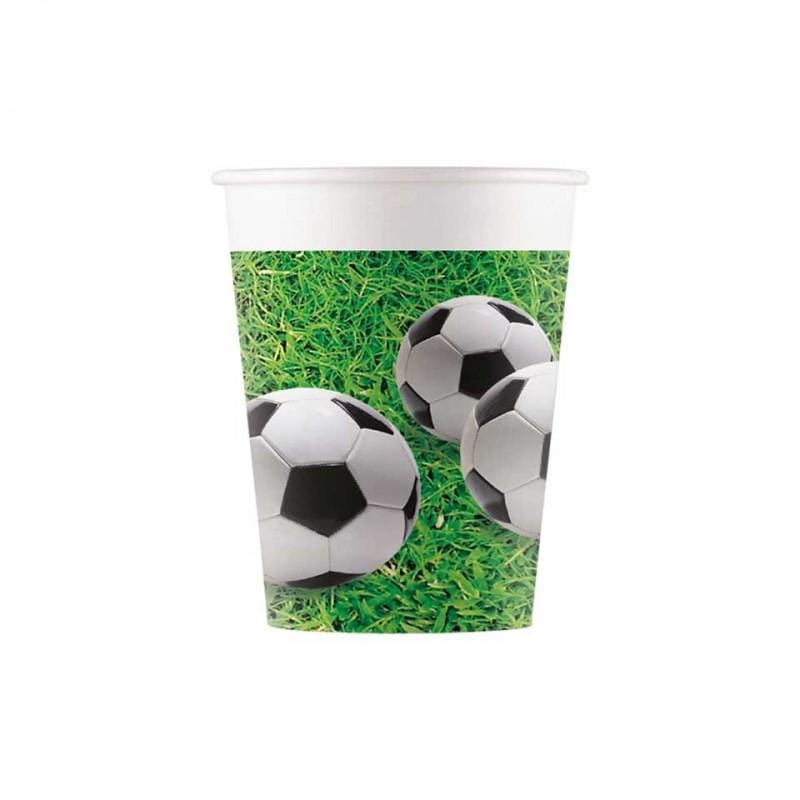 8 Copos Bola de Futebol 200 ml