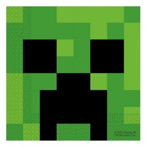 20 Guardanapos de Papel Creeper Minecraft