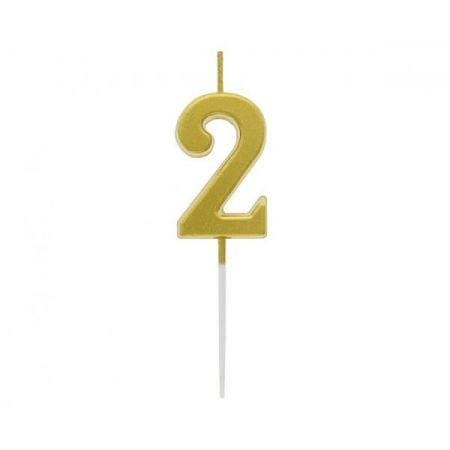 Vela nº 2 Dourado 3.5 cm