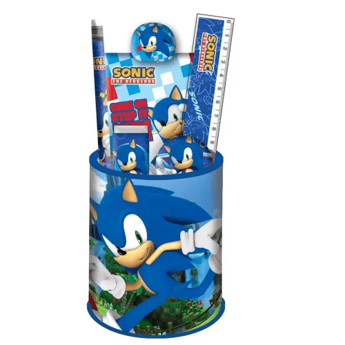 Conjunto Escolar do Sonic 7 Peças