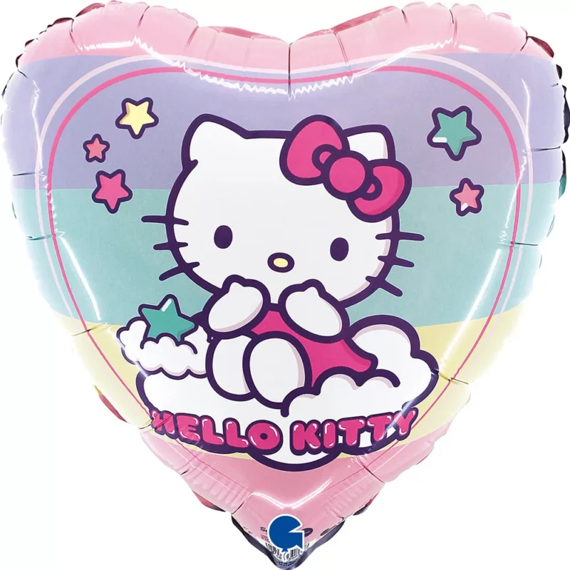 Balão Foil Coração Hello Kitty 46 cm