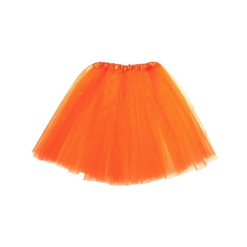 Saia Tule Criança Tutu Laranja