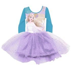 Vestido Criança Frozen Tule Glitter 4 Anos