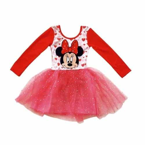 Vestido Criança Minnie Tule Glitter 2 Anos