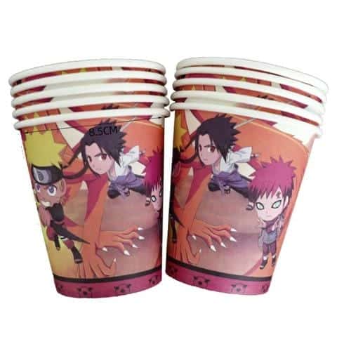 10 Copos Papel Naruto 200 ml