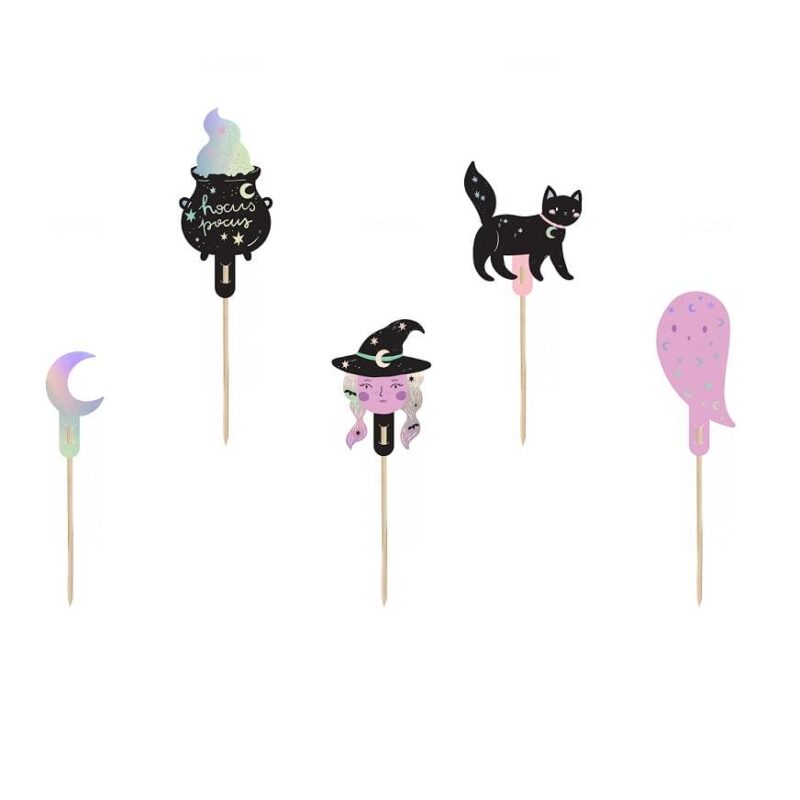 6 Toppers Morcegos Halloween para Doces e Cupcakes 5 cm - Image 2