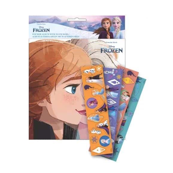 Álbum Frozen com 50 Autocolantes