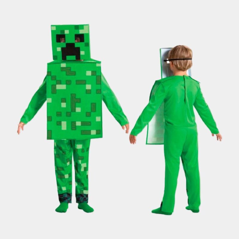 Fato Creeper Minecraft Disfarce Criança 4 a 6 Anos