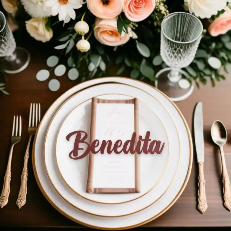 Marcadores de Mesa com Nome para Casamentos